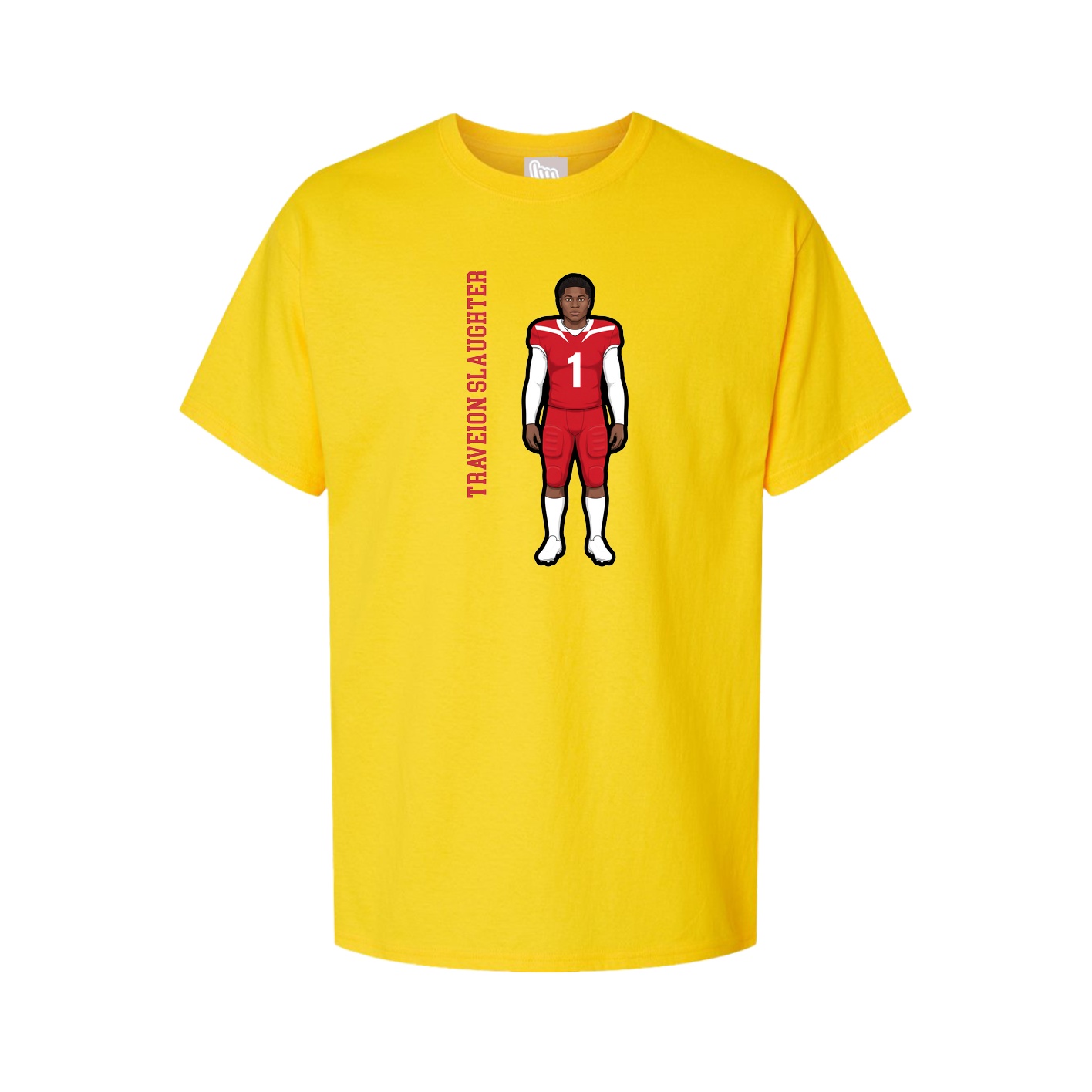 Youth Tee — Name Vertical in Gold