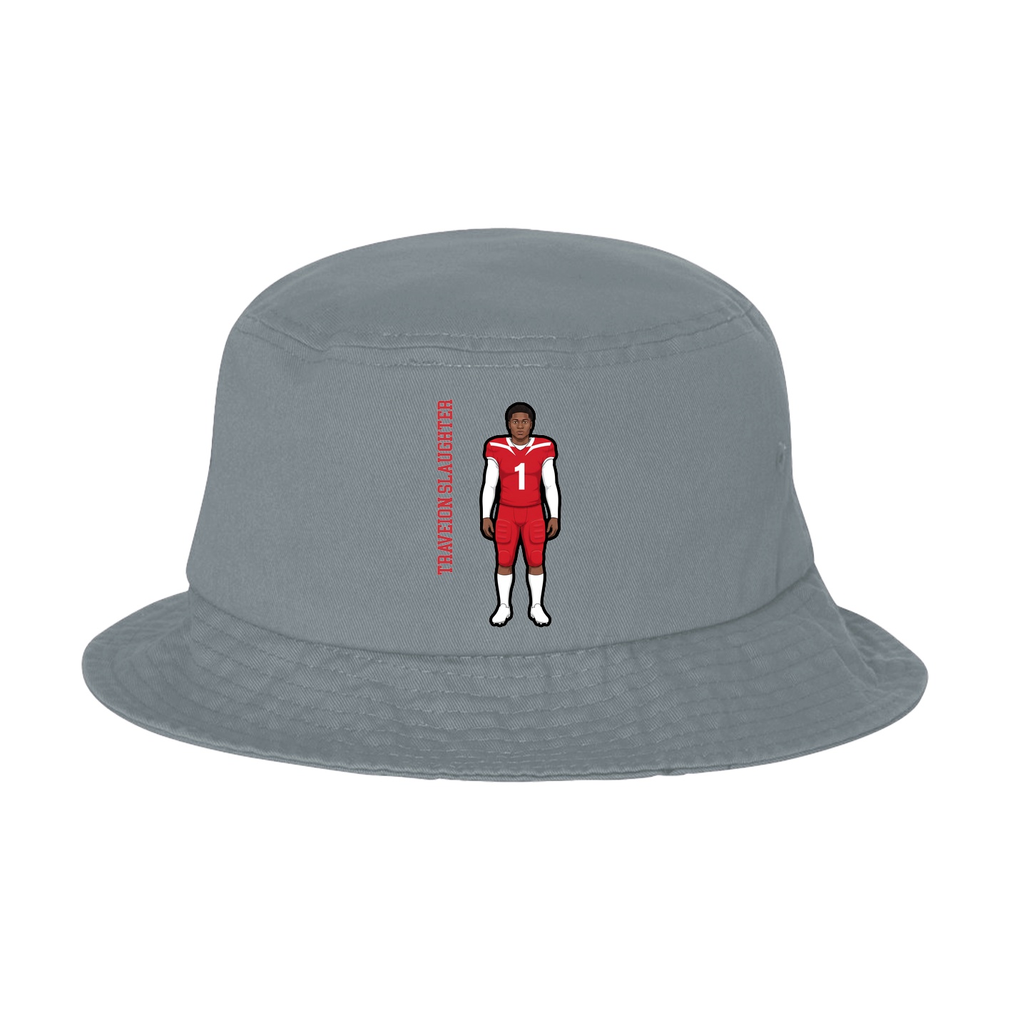 Bucket Cap — Name Vertical in Grey