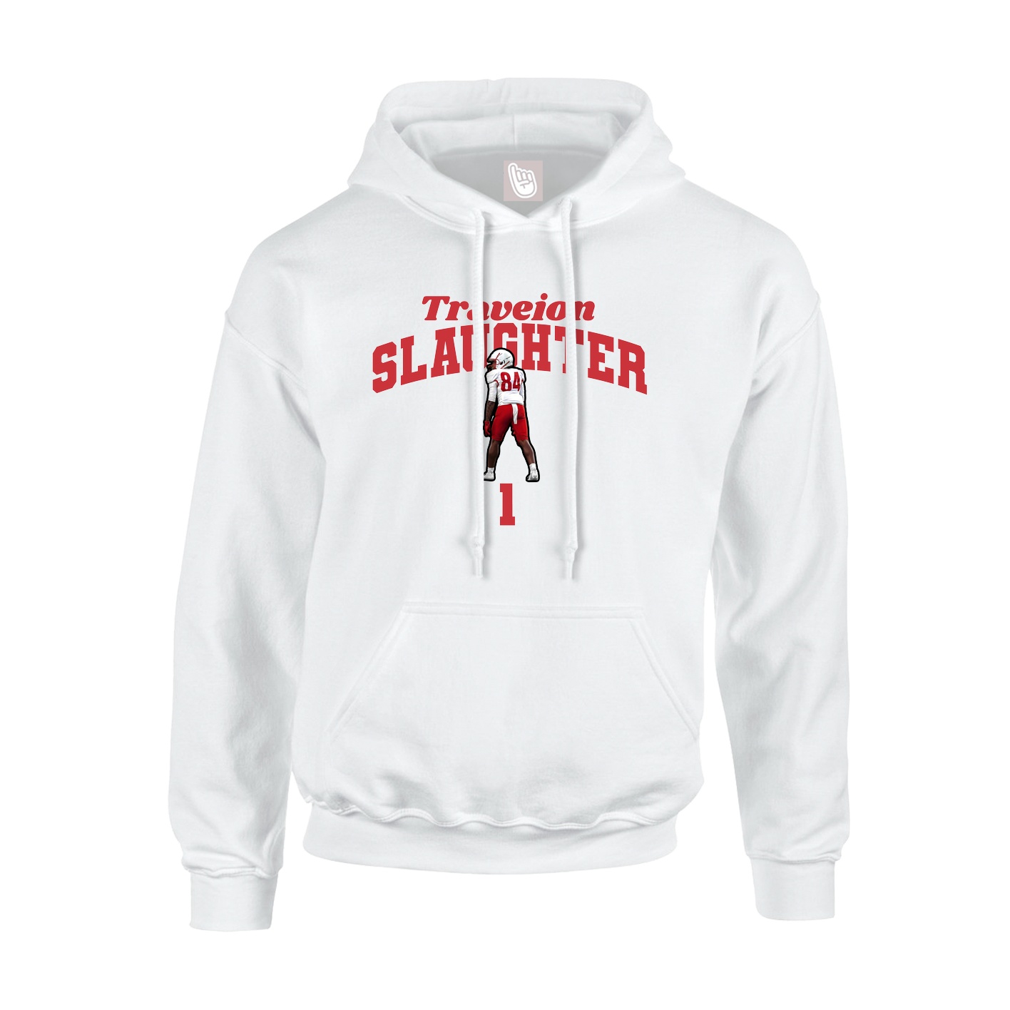 Youth Hoodie — Signature Arch in White