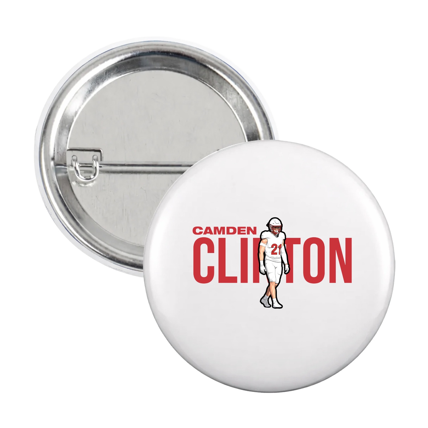 Game Day Button — Player Name in White