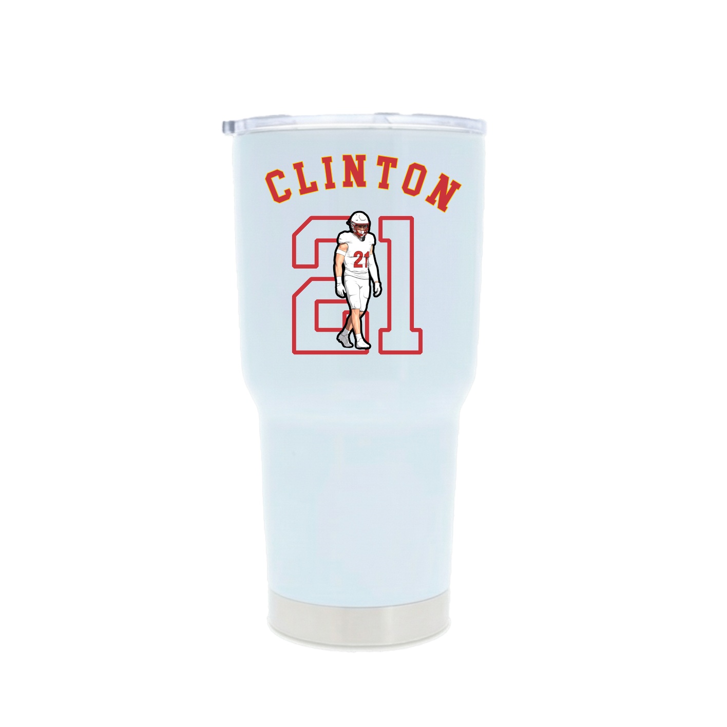 30oz Stainless Steel Tumbler — Shirsey Arch in White