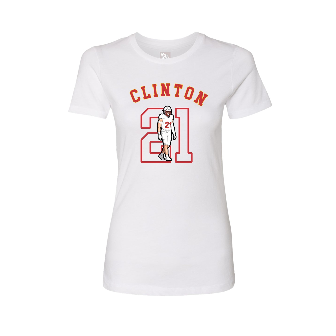 Fitted Women's Tee — Shirsey Arch in White