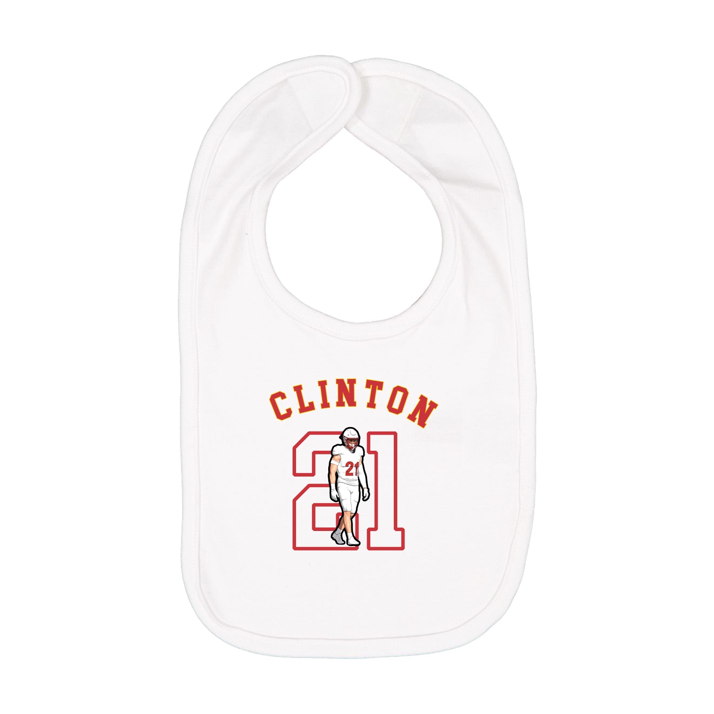 Infant Bib — Shirsey Arch in White