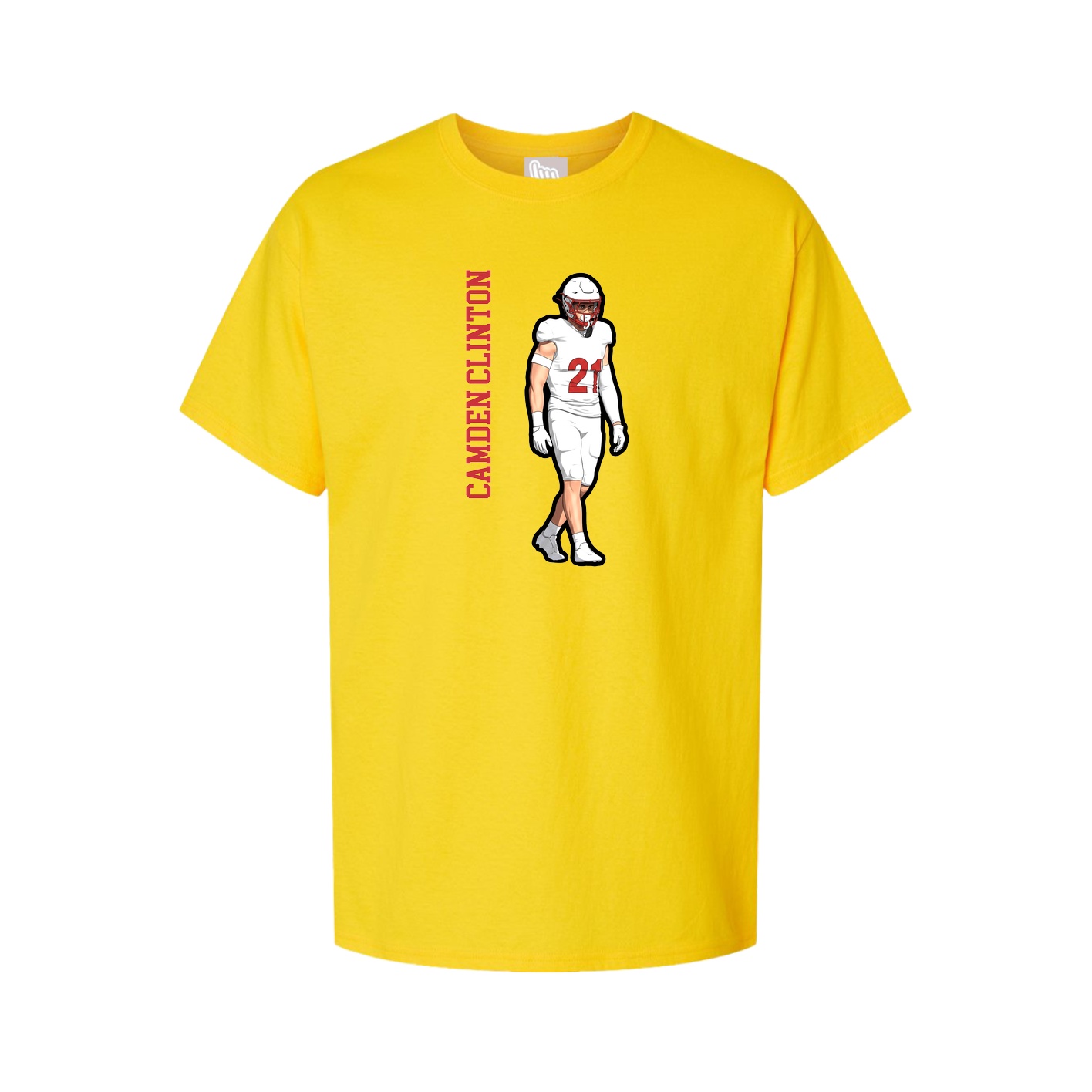 Youth Tee — Name Vertical in Gold