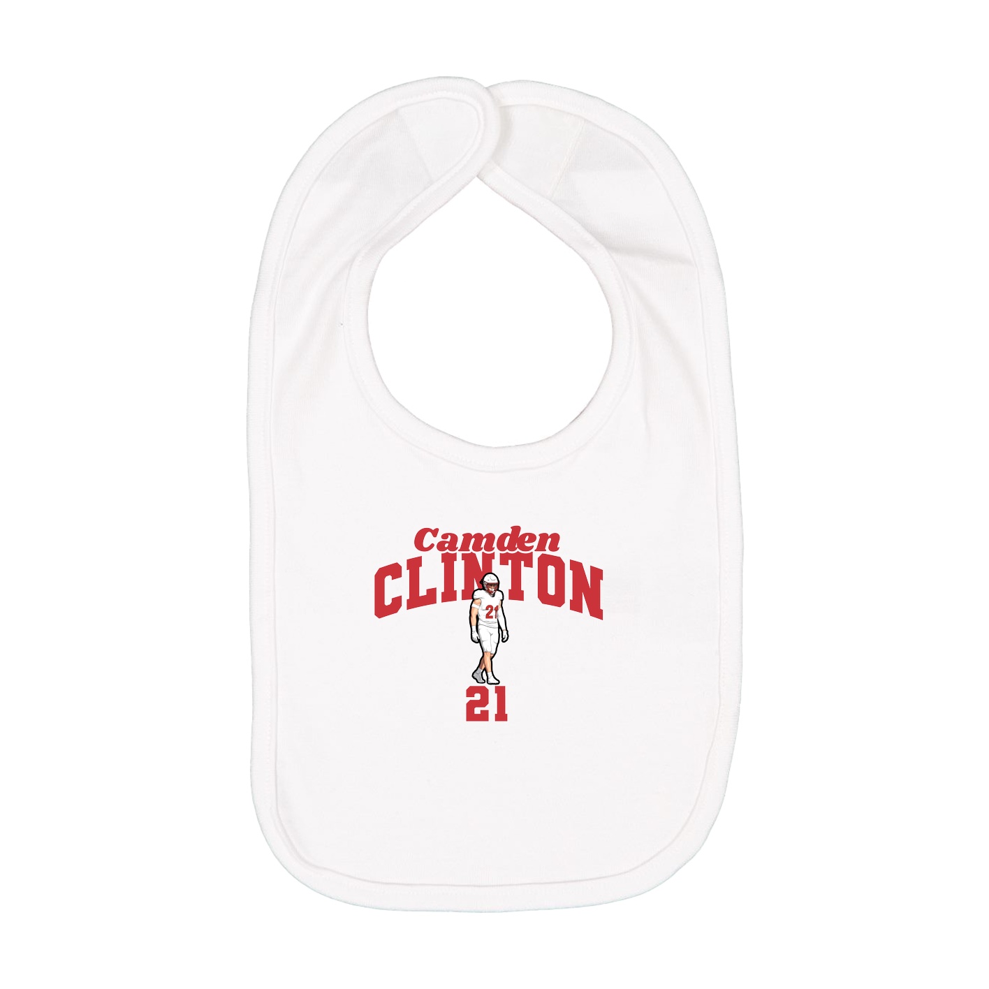 Infant Bib — Signature Arch in White
