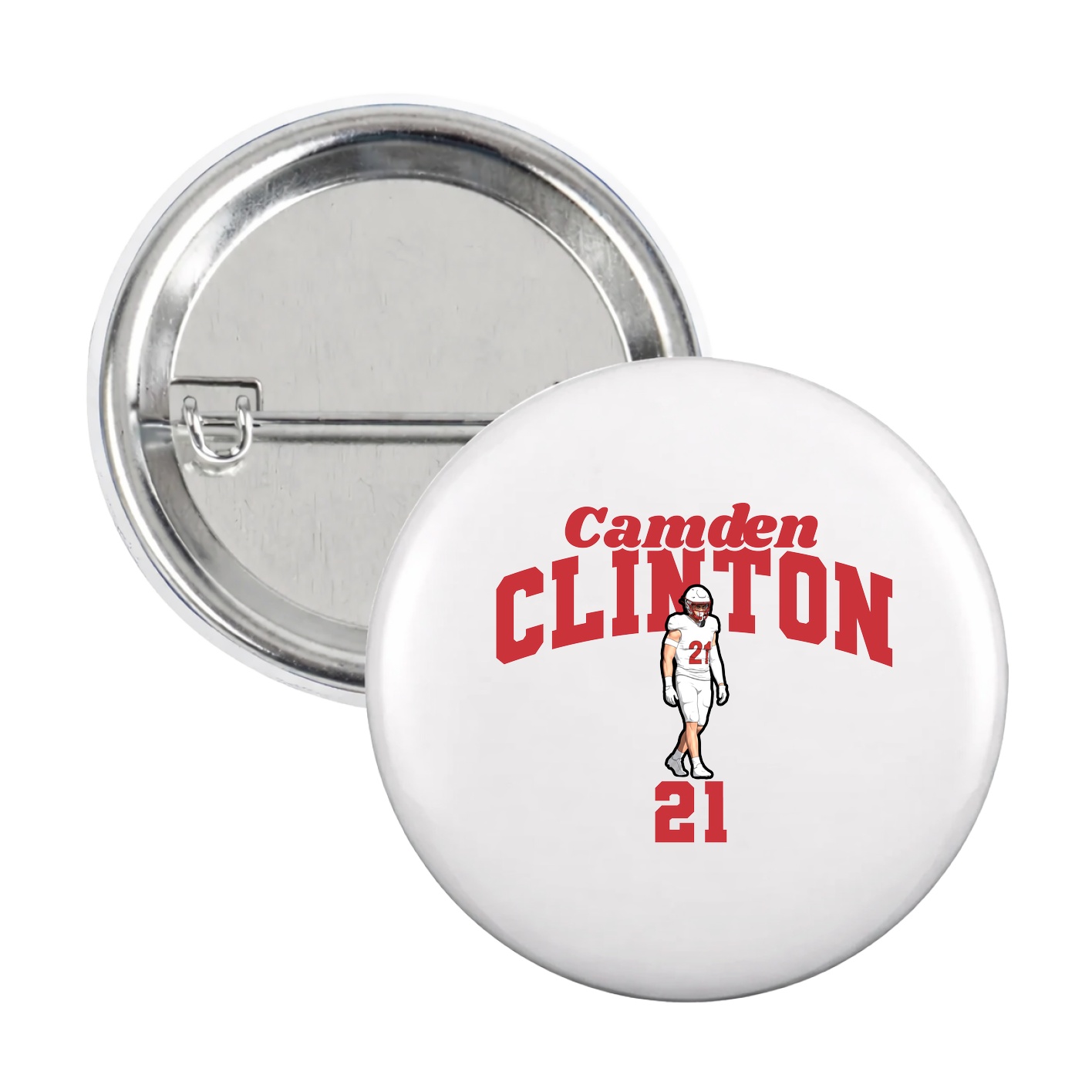 Game Day Button — Signature Arch in White