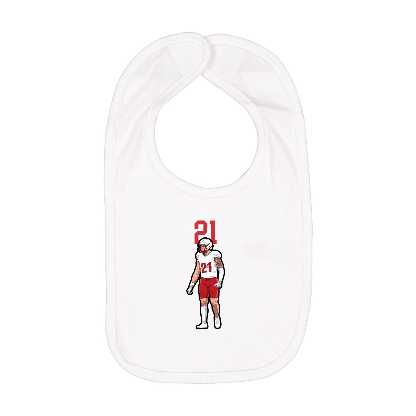 Infant Bib — Number Top in White