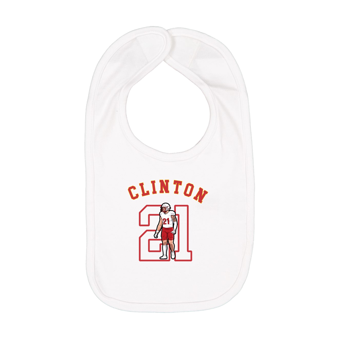 Infant Bib — Shirsey Arch in White