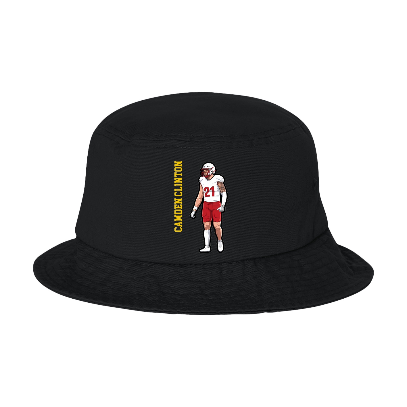 Bucket Cap — Name Vertical in Black