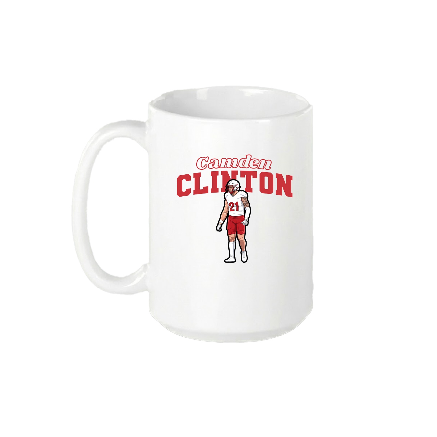 15oz Coffee Mug — Name Arch in White