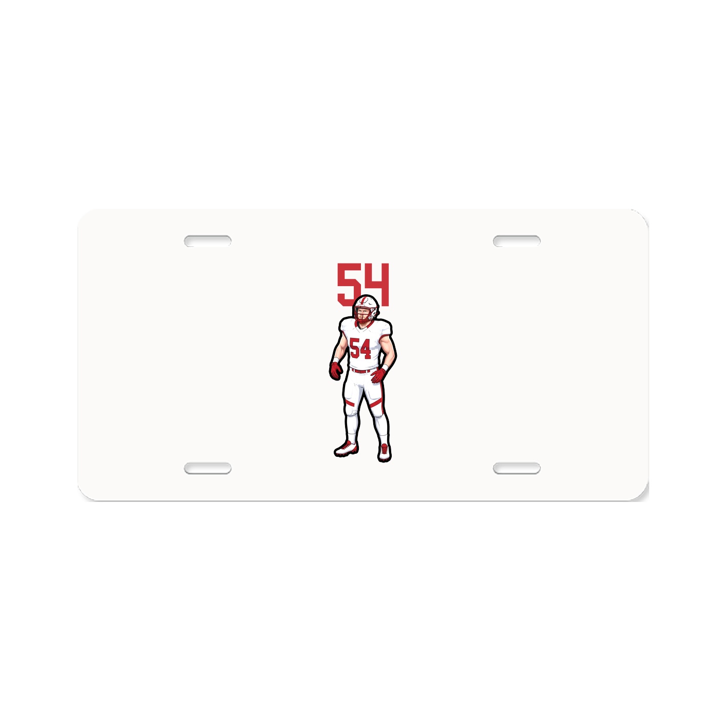 License Plate — Number Top in Classic