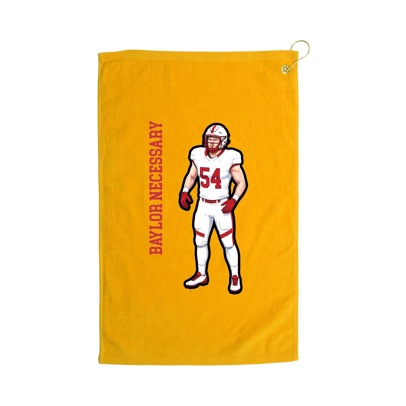 Golf Towel — Name Vertical in Gold