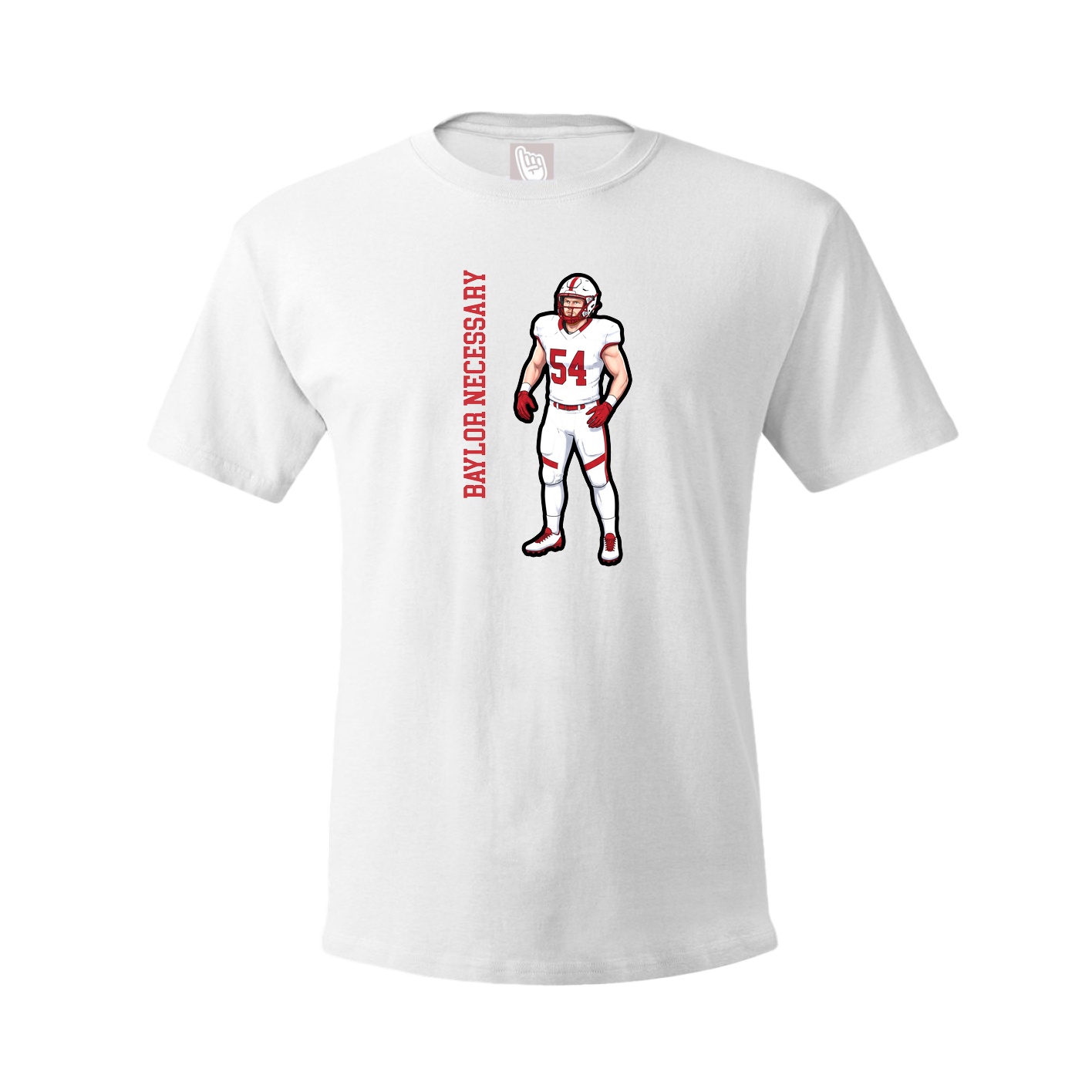 Youth Tee — Name Vertical in White