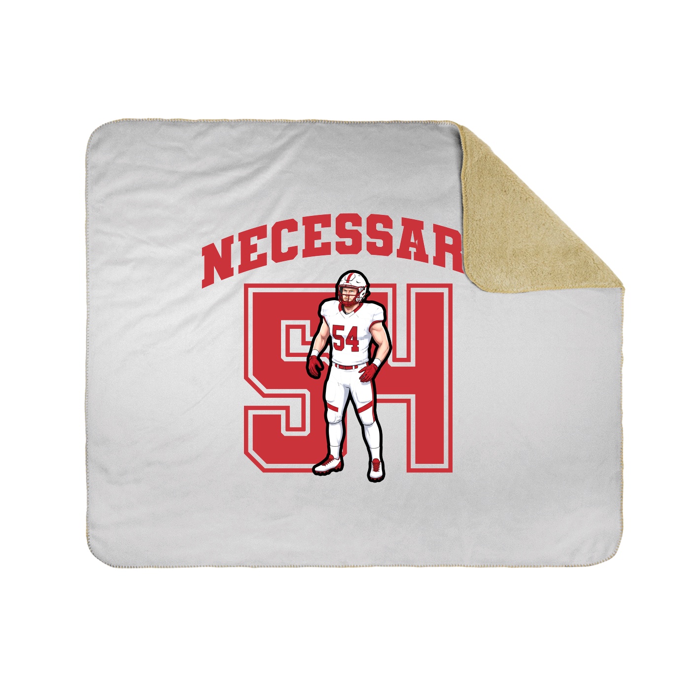 Throw Blanket — Number in White