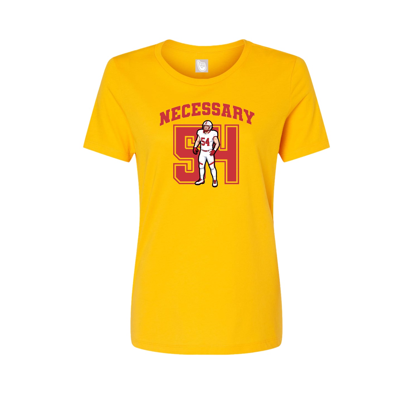 Fitted Women's Tee — Number in Gold