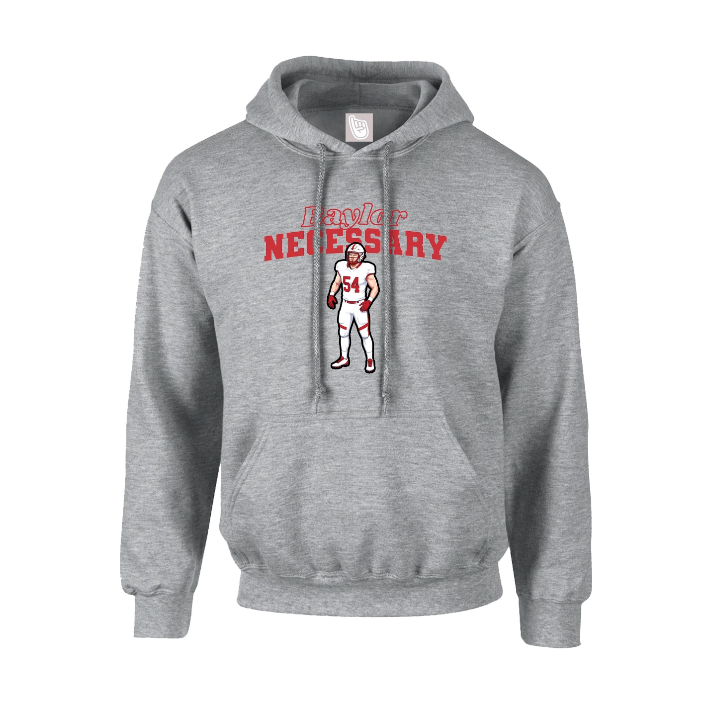 Youth Hoodie — Name Arch in Grey