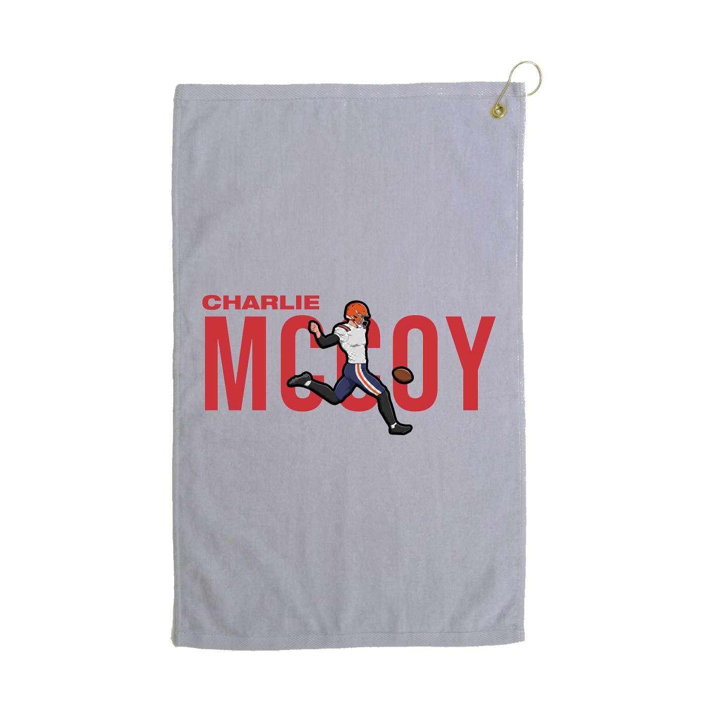 Golf Towel — Player Name in Grey