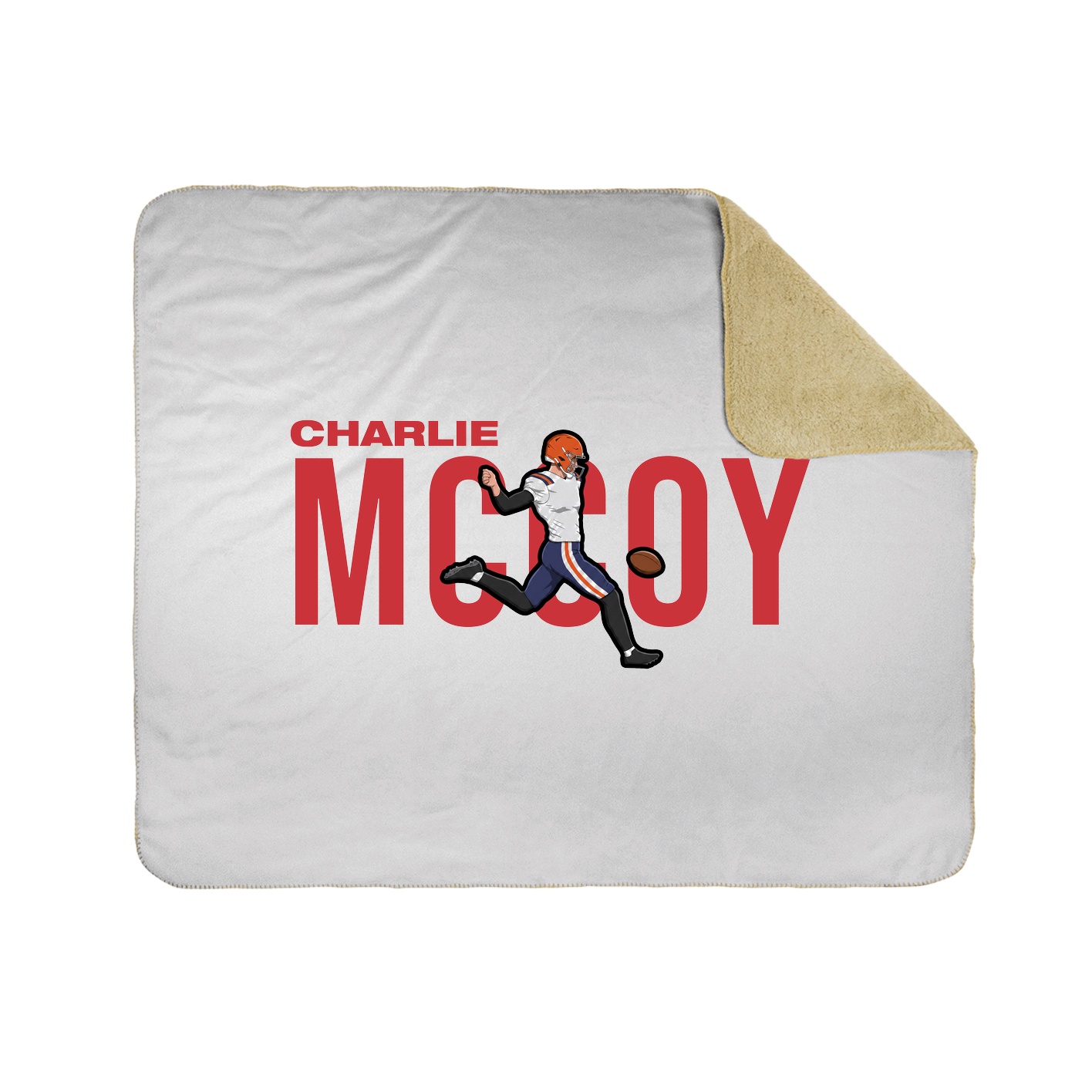 Throw Blanket — Player Name in White