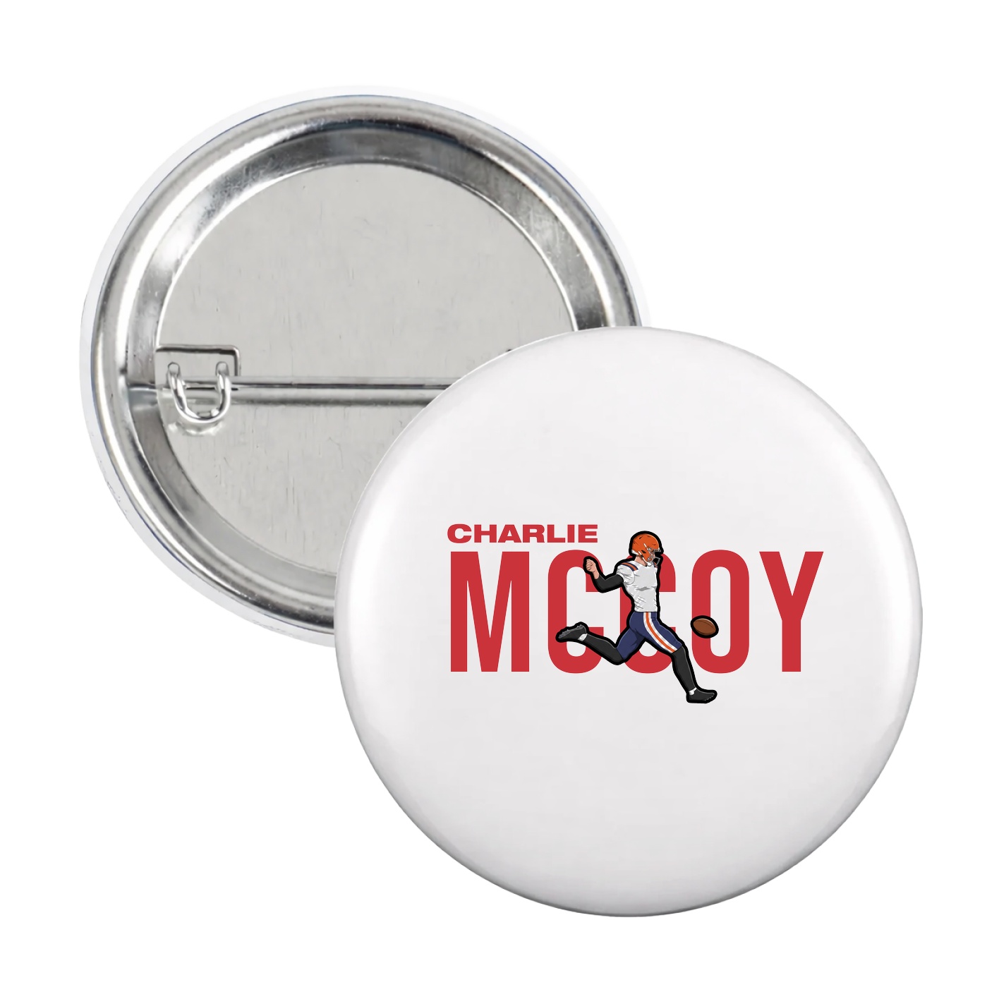 Game Day Button — Player Name in White