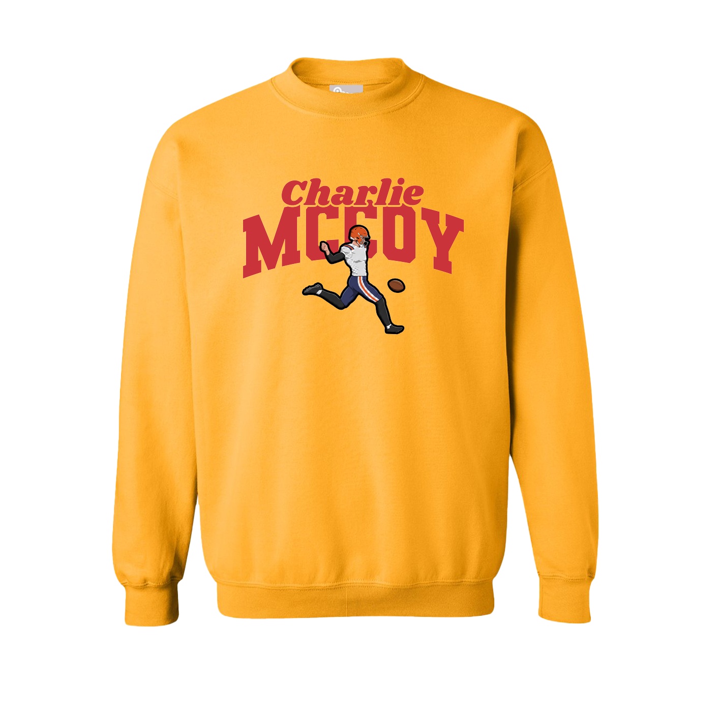 Fleece Crew — Signature Arch in Gold
