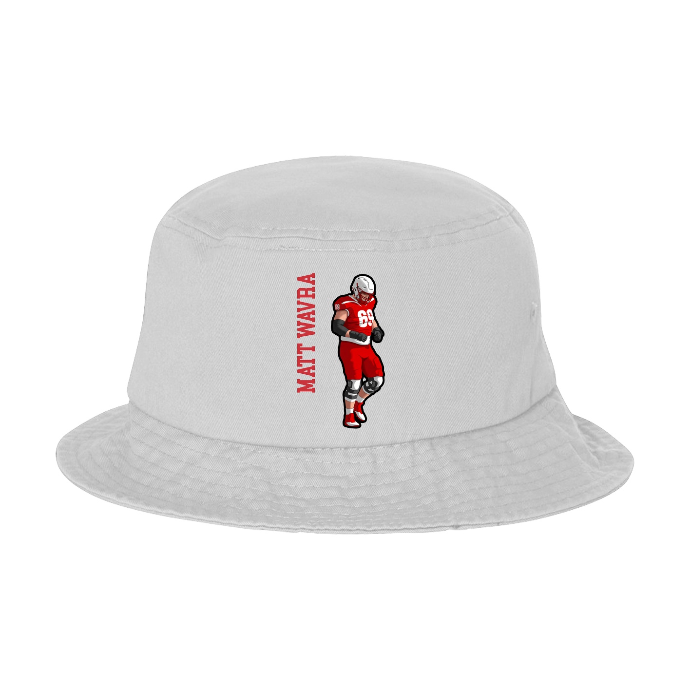 Bucket Cap — Name Vertical in White