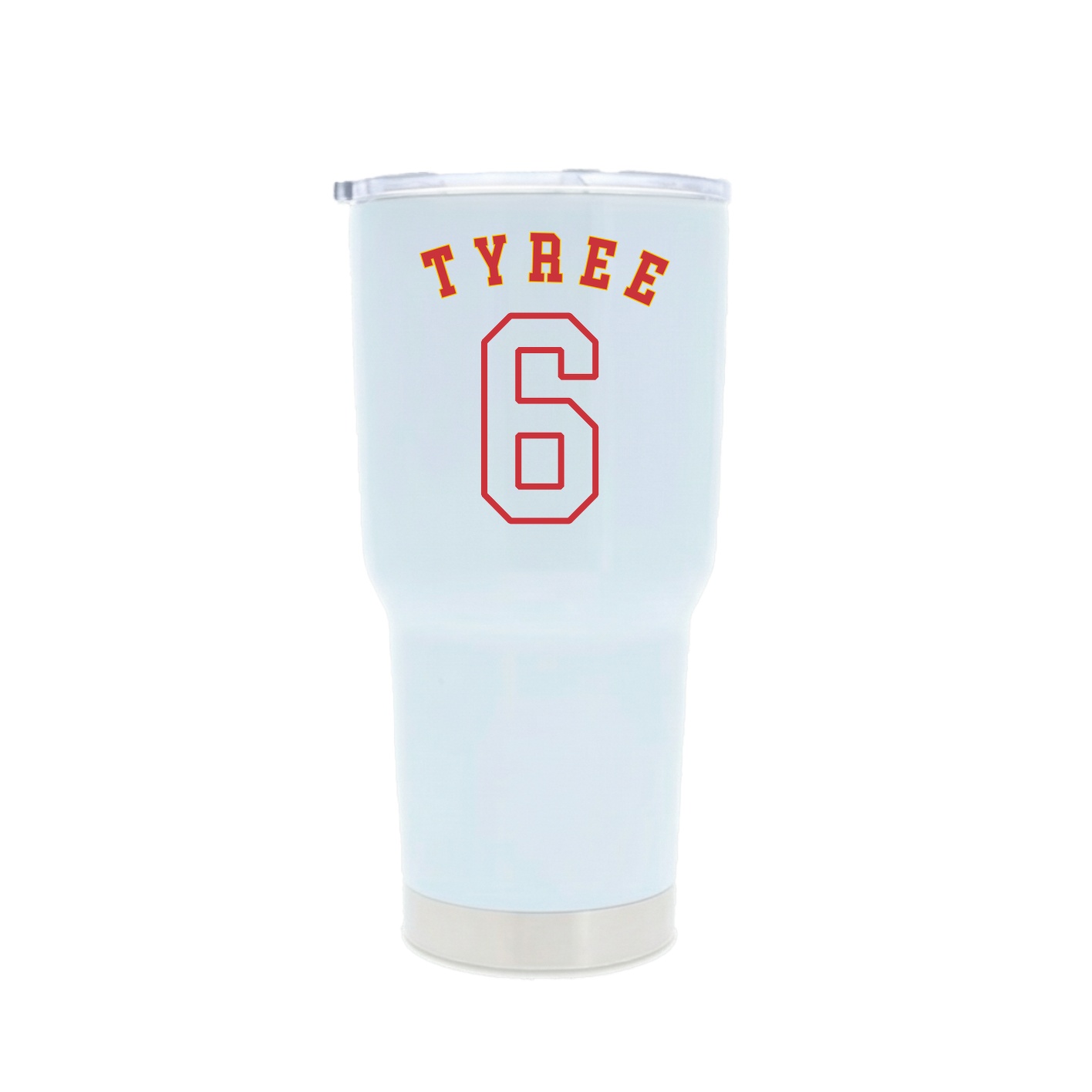 30oz Stainless Steel Tumbler — Shirsey Arch in White