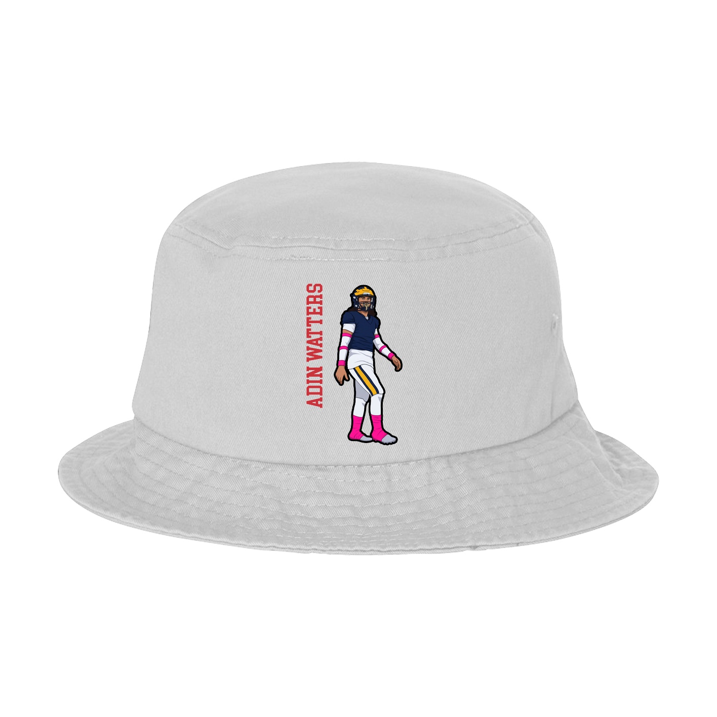 Bucket Cap — Name Vertical in White