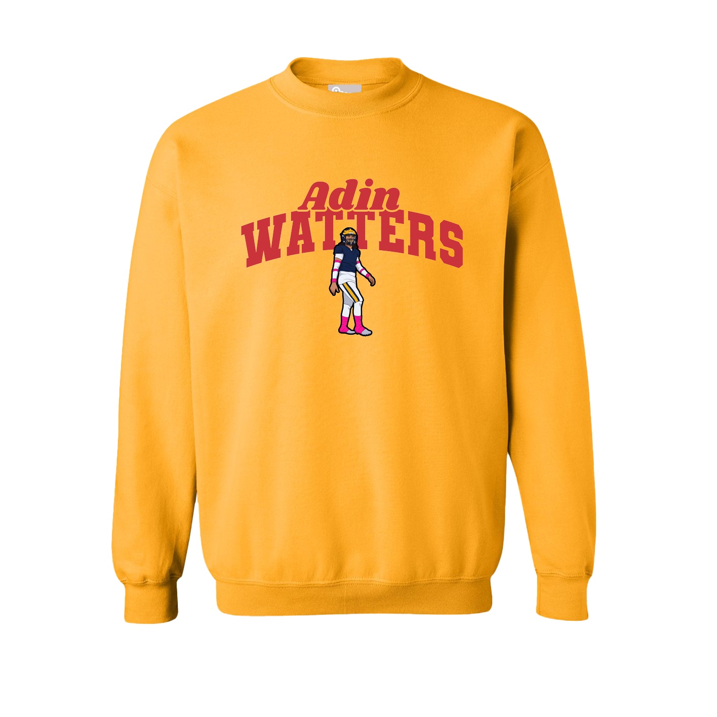 Fleece Crew — Signature Arch in Gold