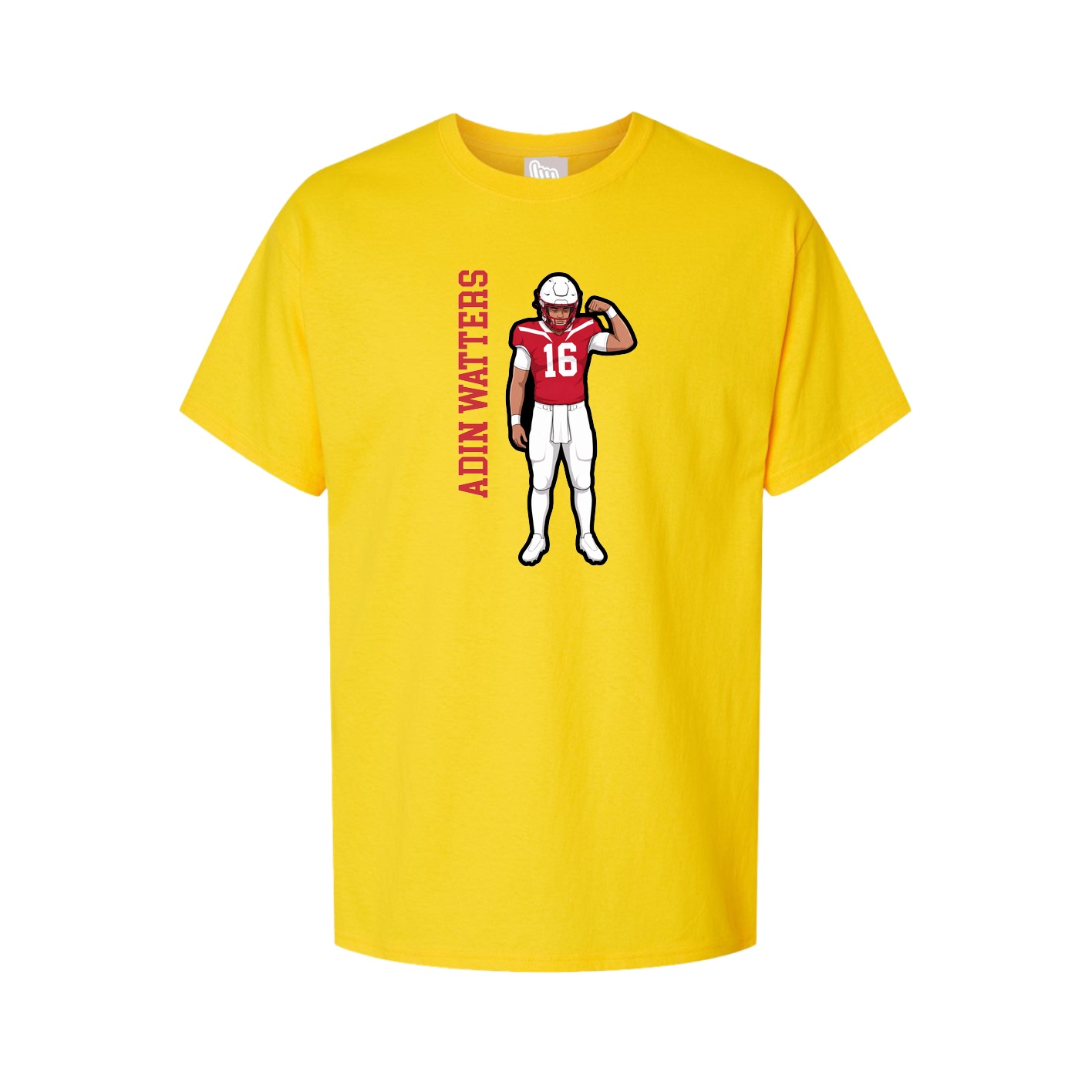 Youth Tee — Name Vertical in Gold