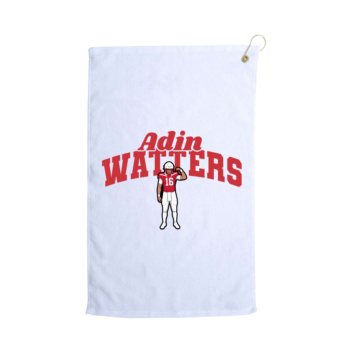 Golf Towel — Signature Arch in White