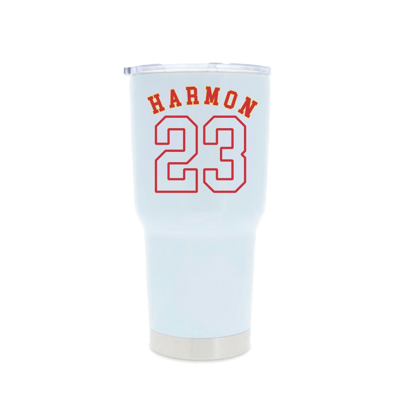 30oz Stainless Steel Tumbler — Shirsey Arch in White