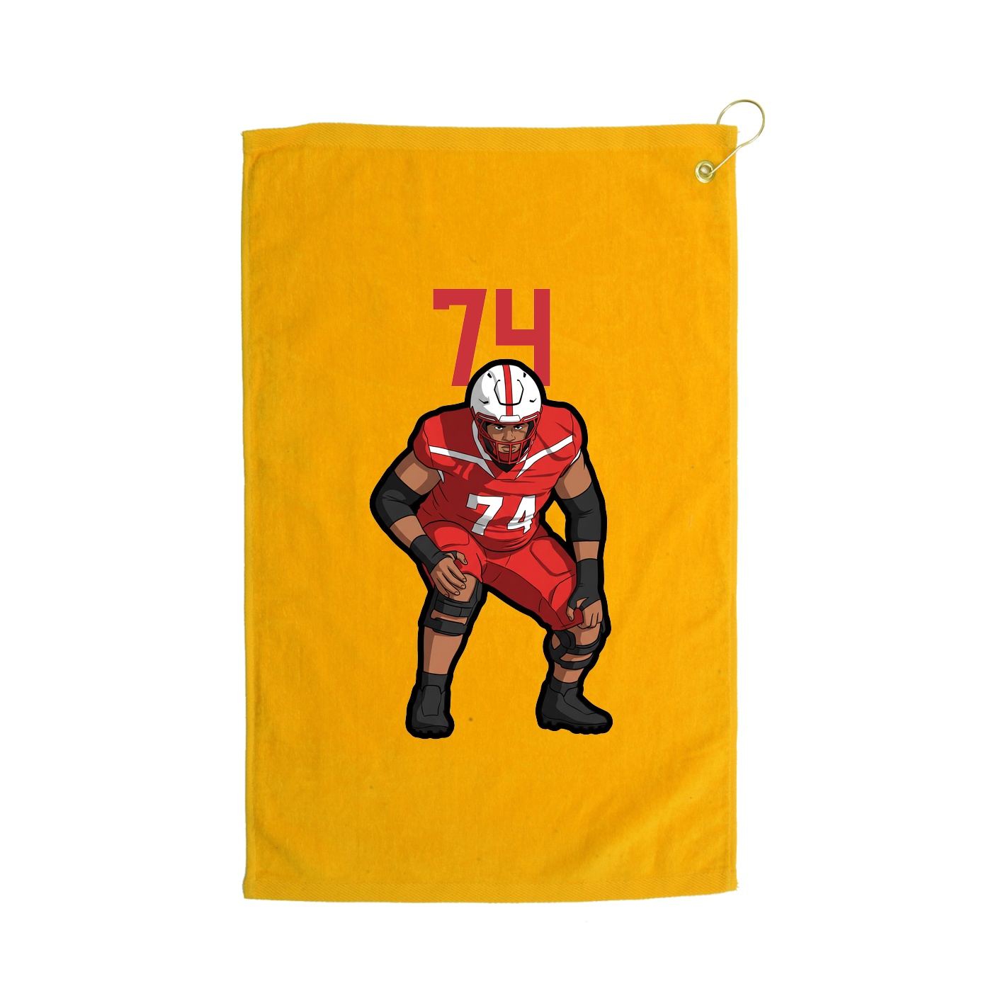 Golf Towel — Number Top in Gold