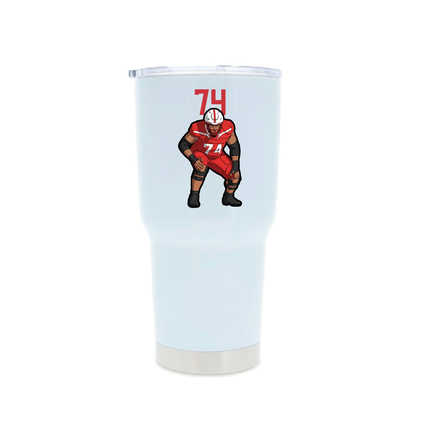30oz Stainless Steel Tumbler — Number Top in White
