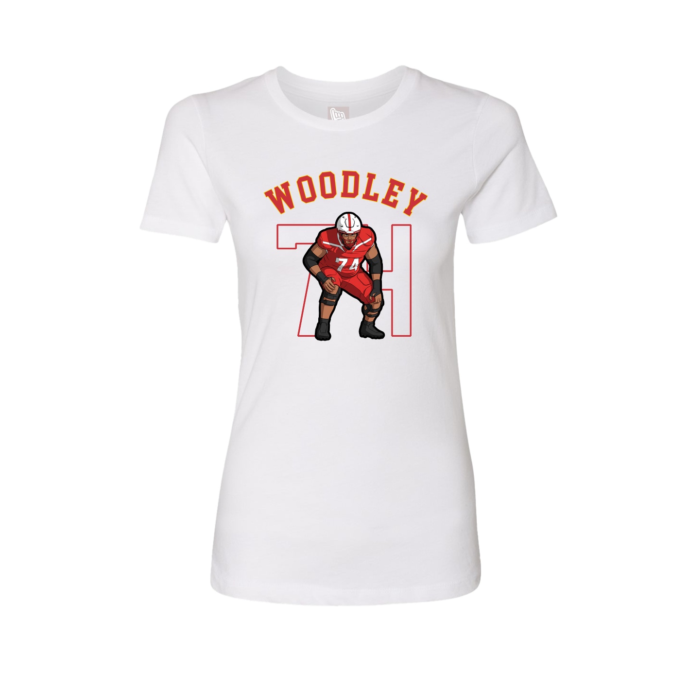 Fitted Women's Tee — Shirsey Arch in White