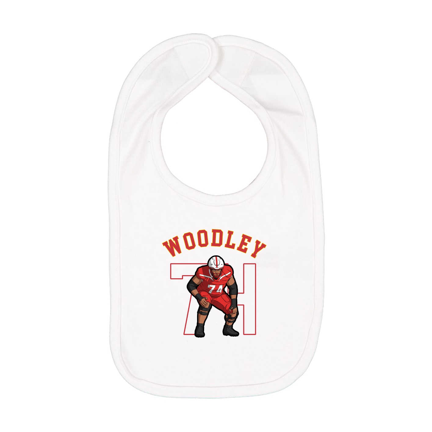 Infant Bib — Shirsey Arch in White