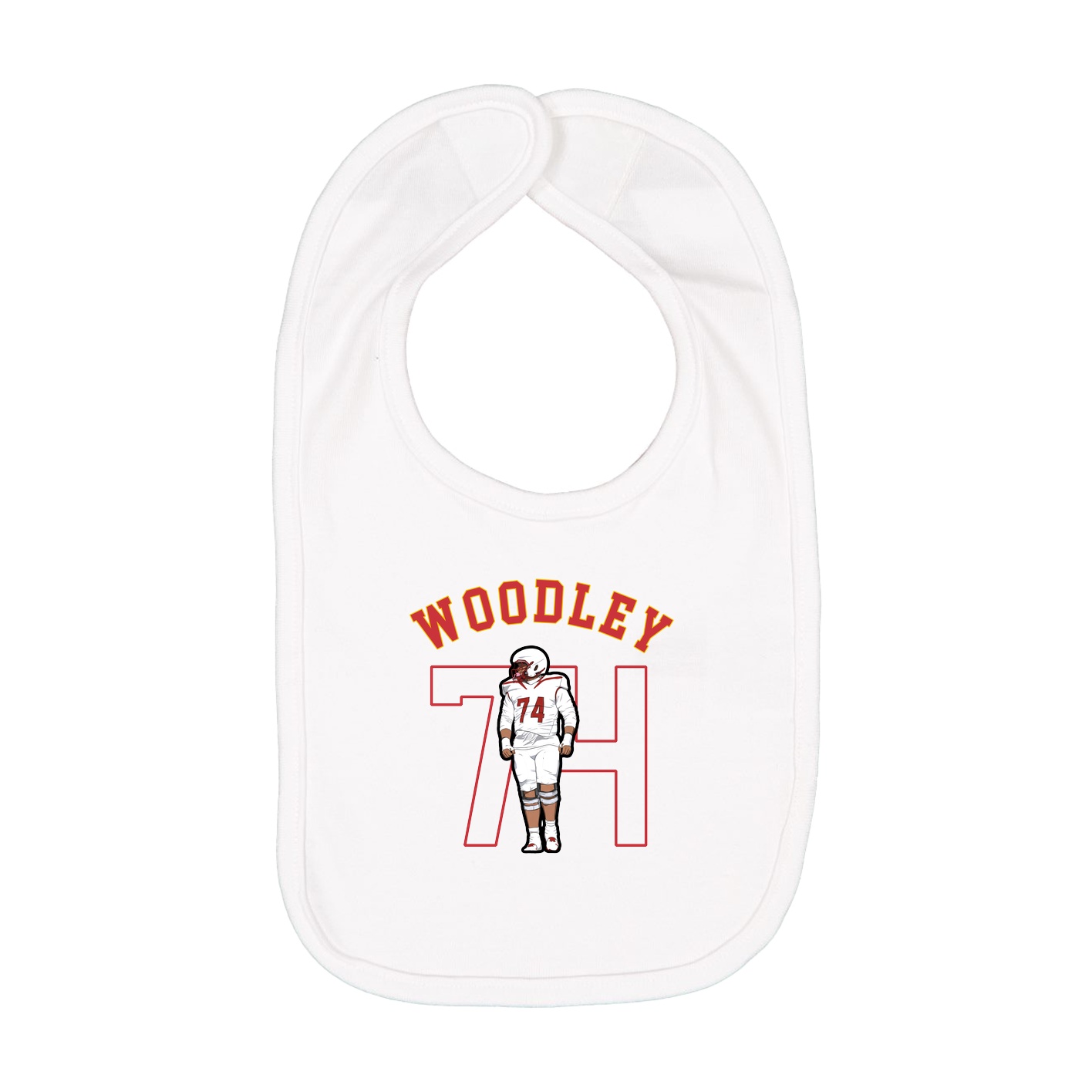 Infant Bib — Shirsey Arch in White
