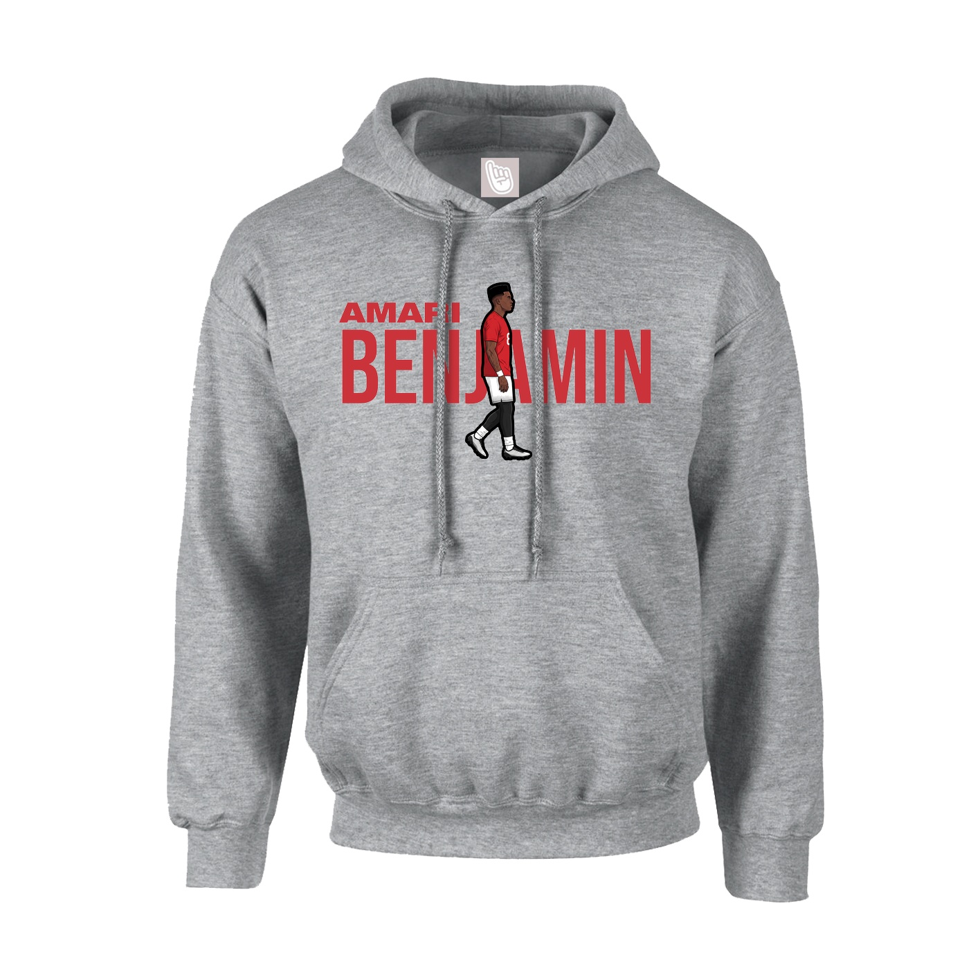 Hoodie — Player Name in Grey