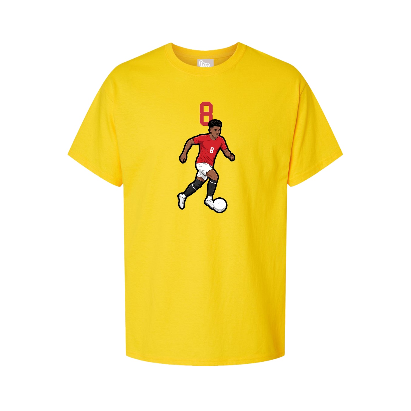 Youth Tee — Number Top in Gold