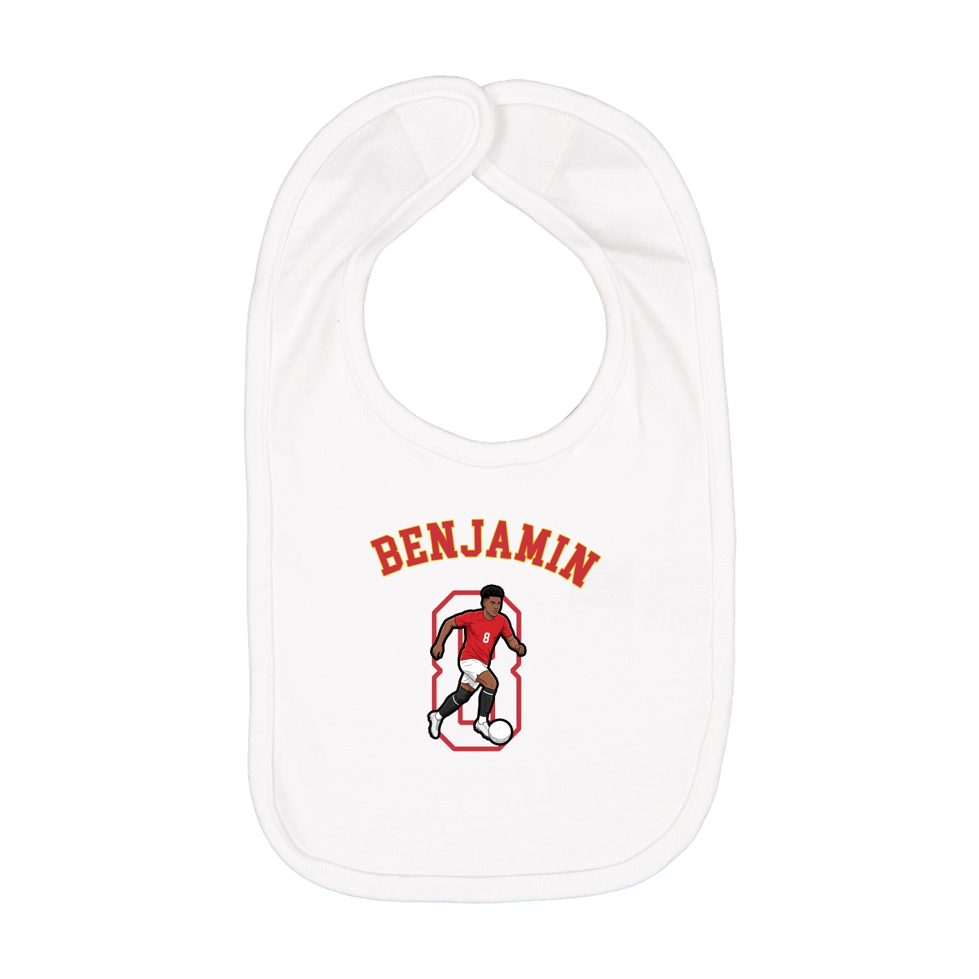 Infant Bib — Shirsey Arch in White