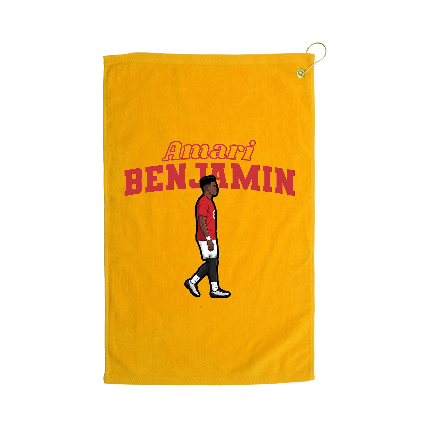 Golf Towel — Name Arch in Gold