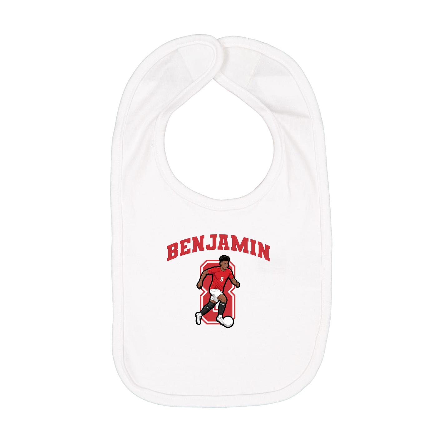 Infant Bib — Number in White
