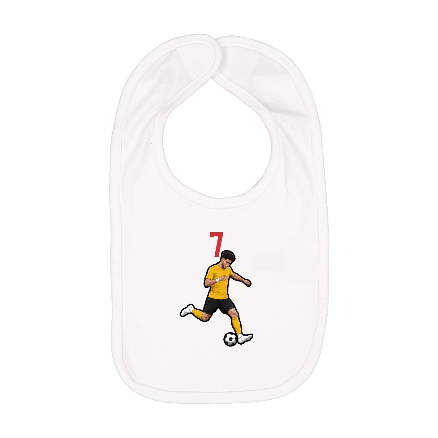 Infant Bib — Number Top in White