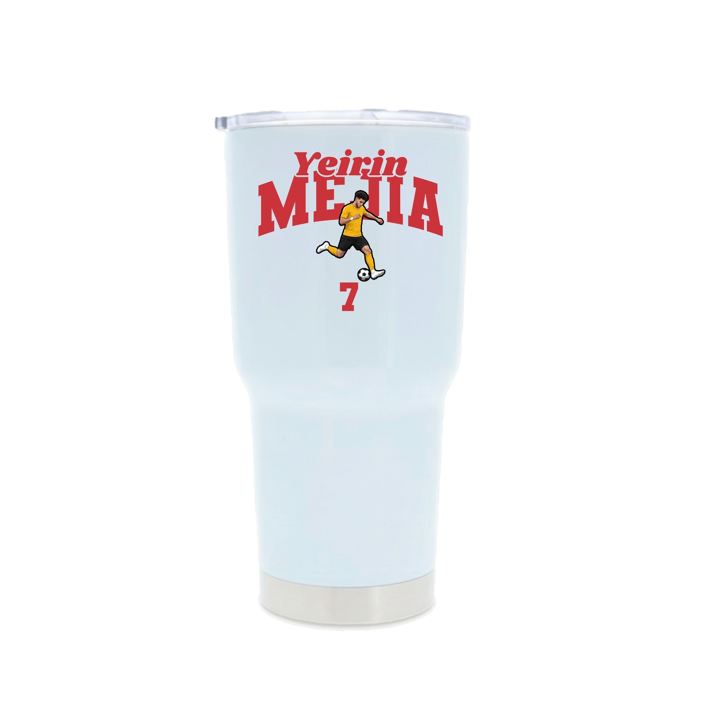 30oz Stainless Steel Tumbler — Signature Arch in White