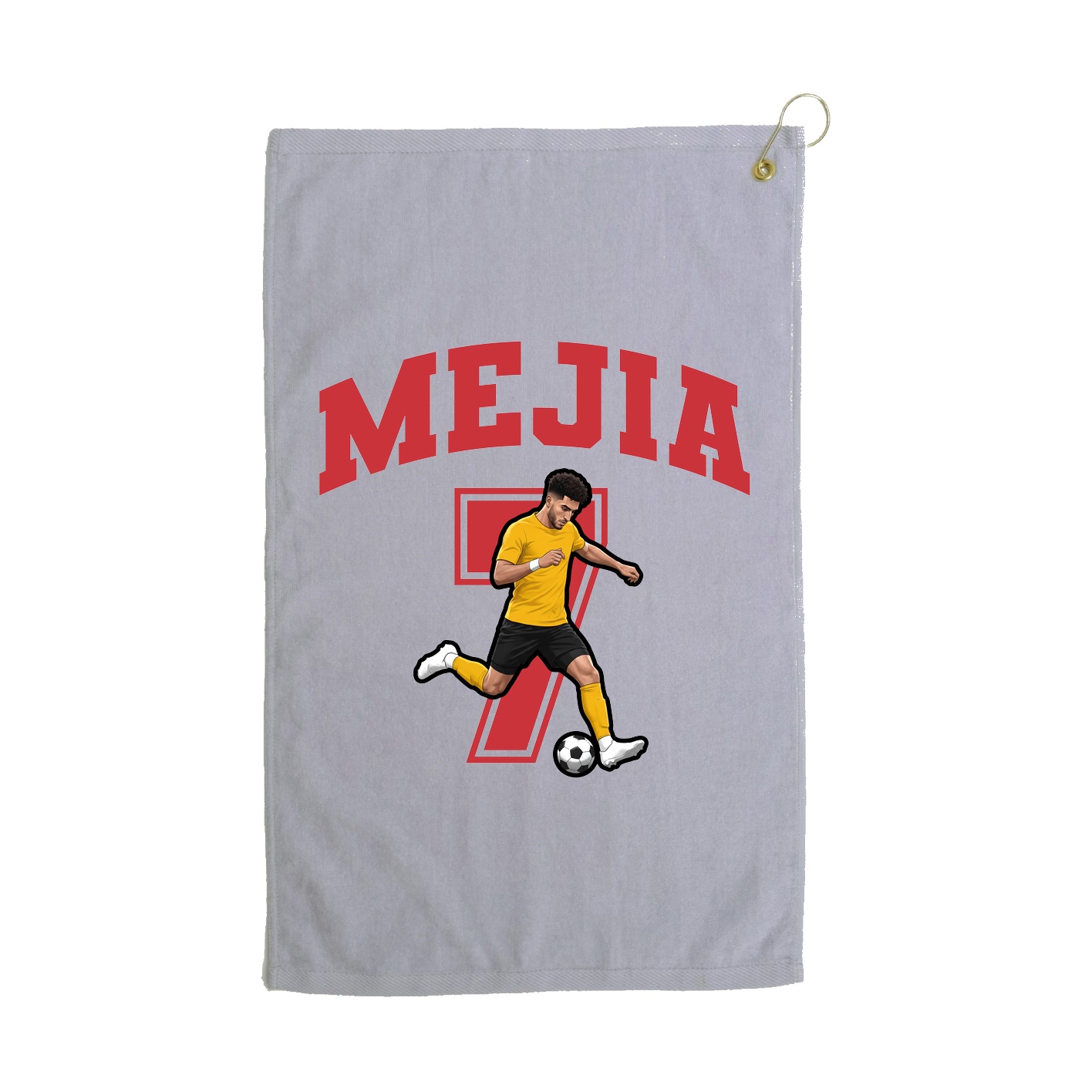 Golf Towel — Number in Grey