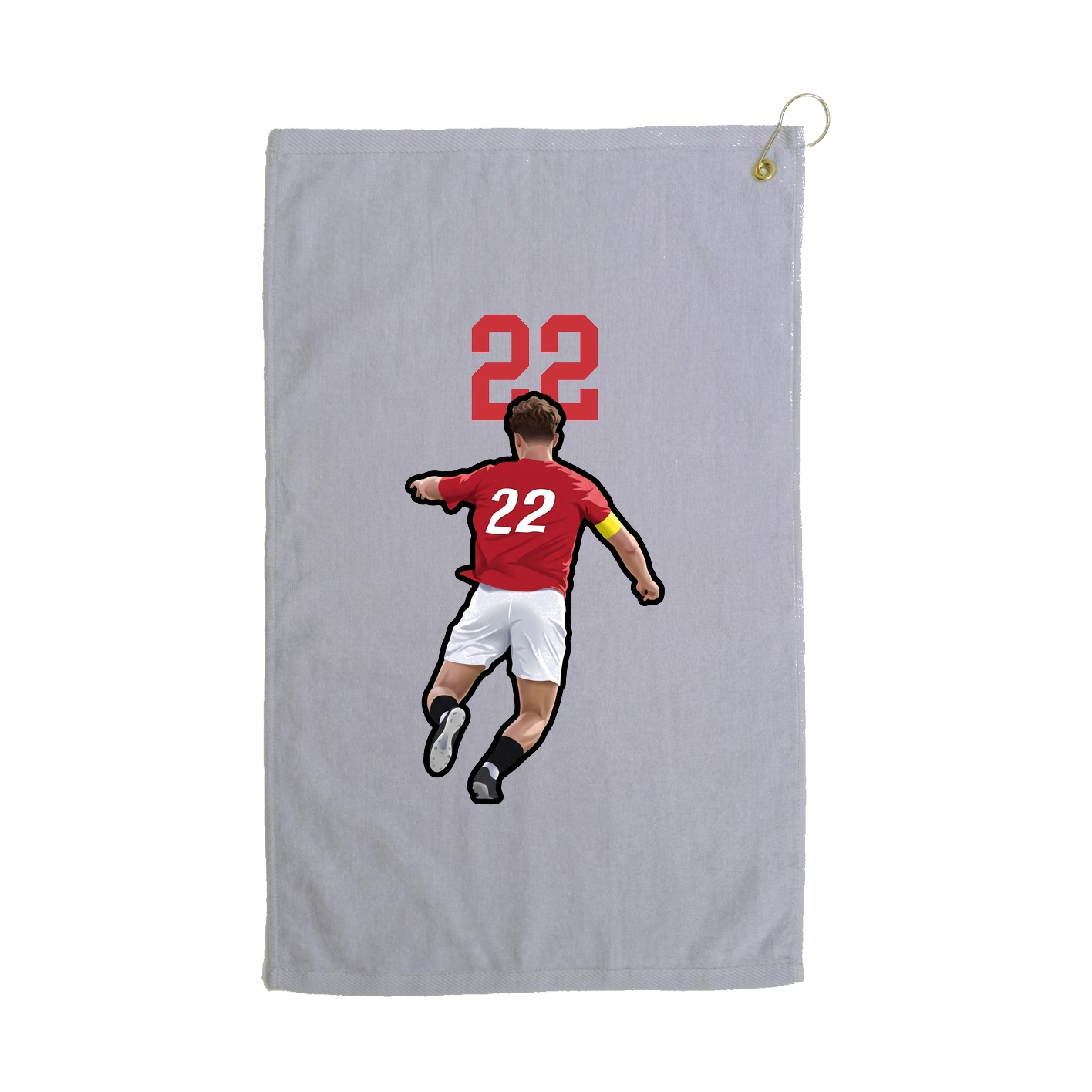 Golf Towel — Number Top in Grey