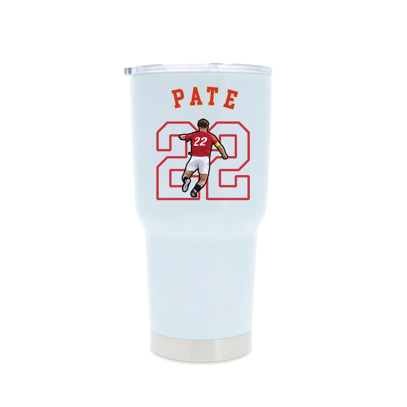 30oz Stainless Steel Tumbler — Shirsey Arch in White