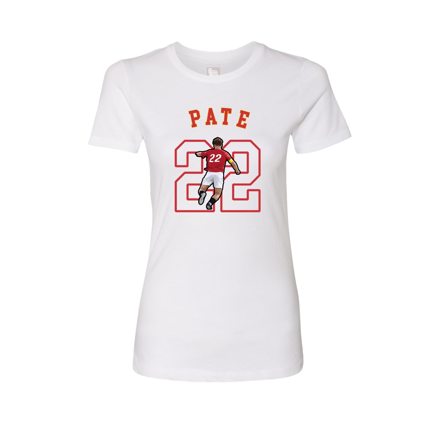 Fitted Women's Tee — Shirsey Arch in White