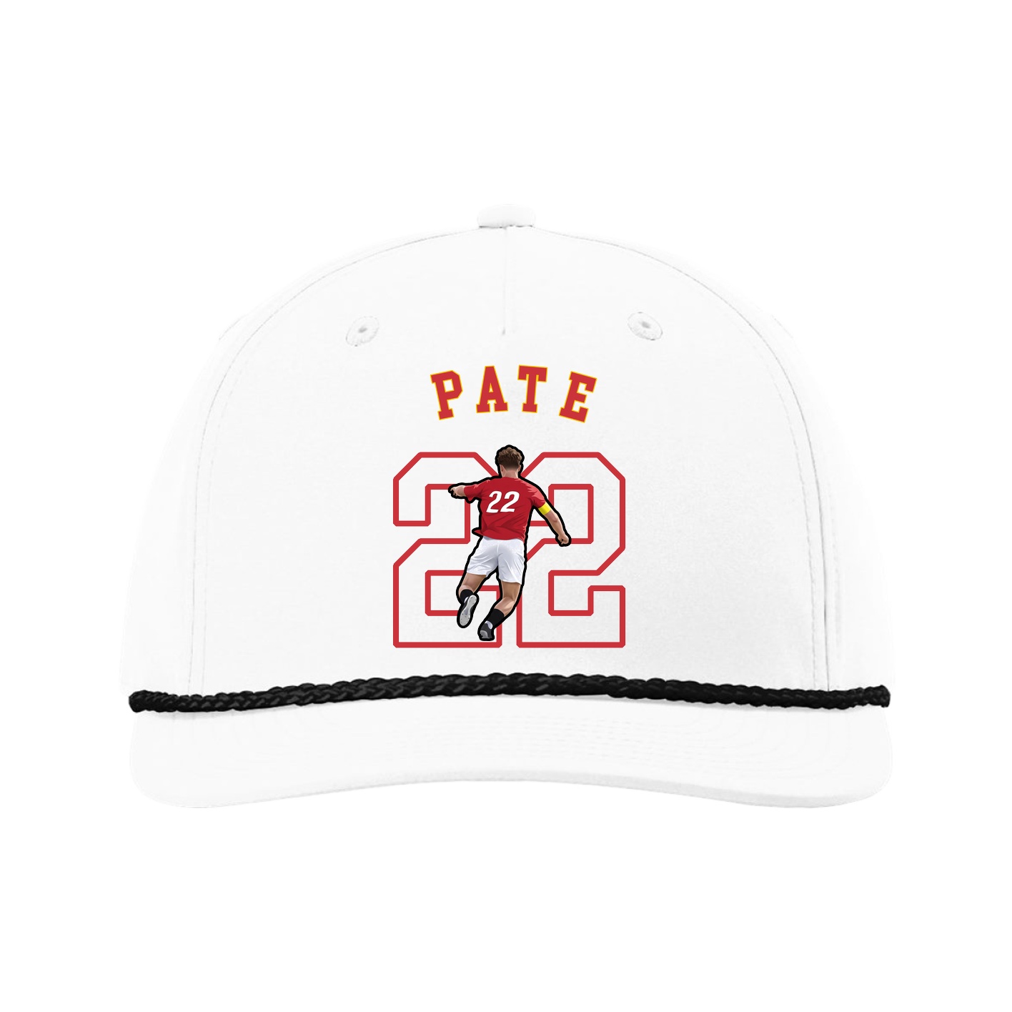 Five-Panel Classic Rope Cap — Shirsey Arch in White