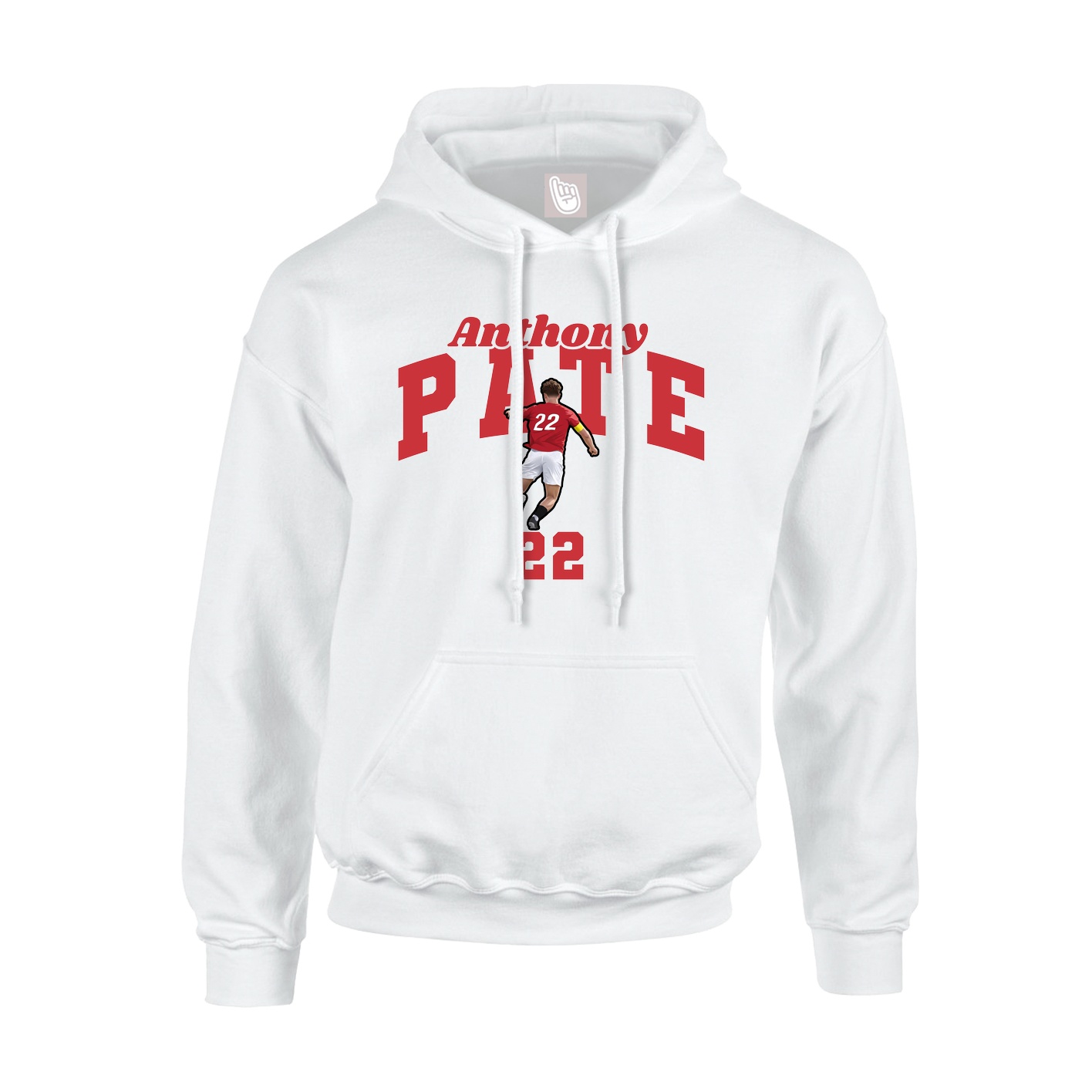 Hoodie — Signature Arch in White