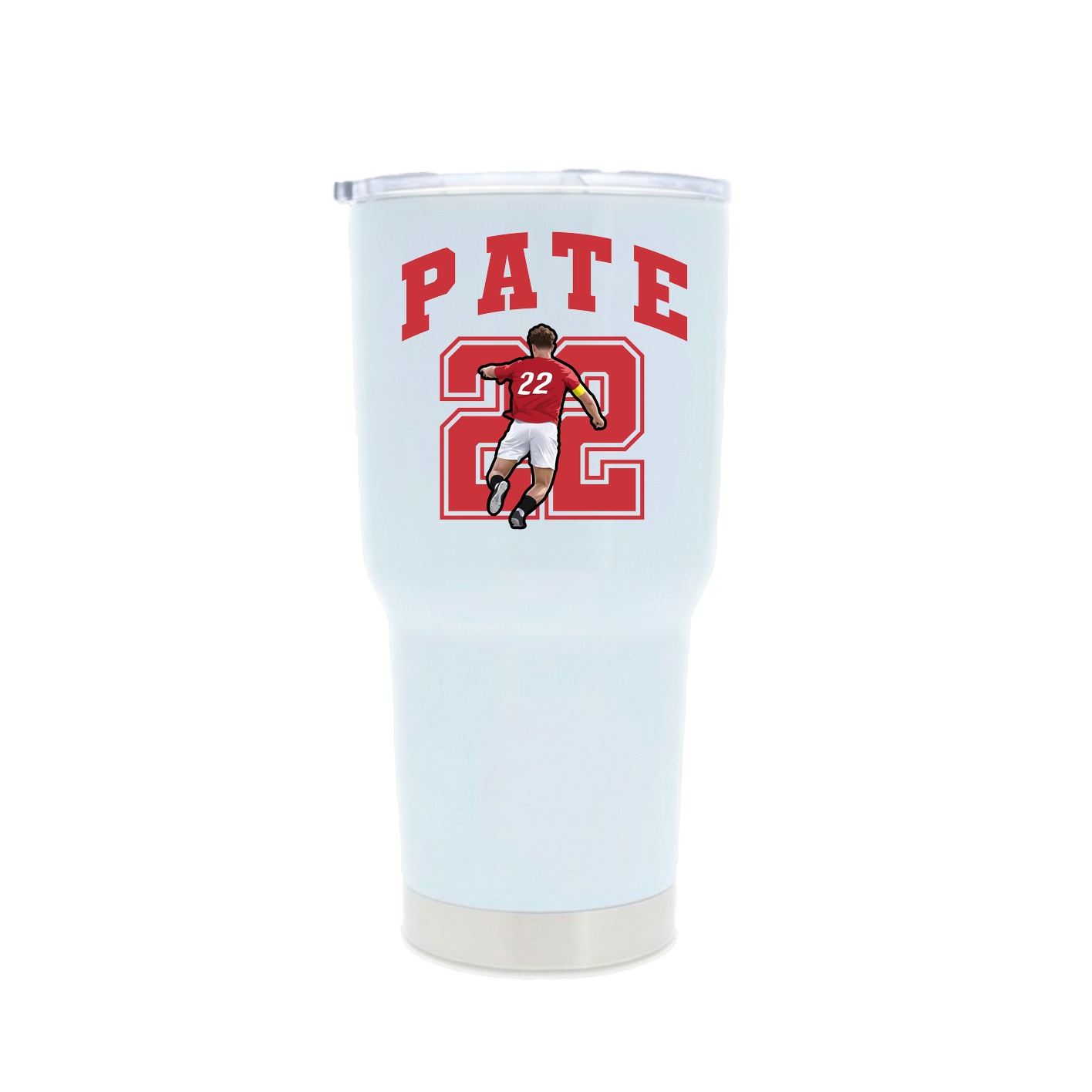30oz Stainless Steel Tumbler — Number in White